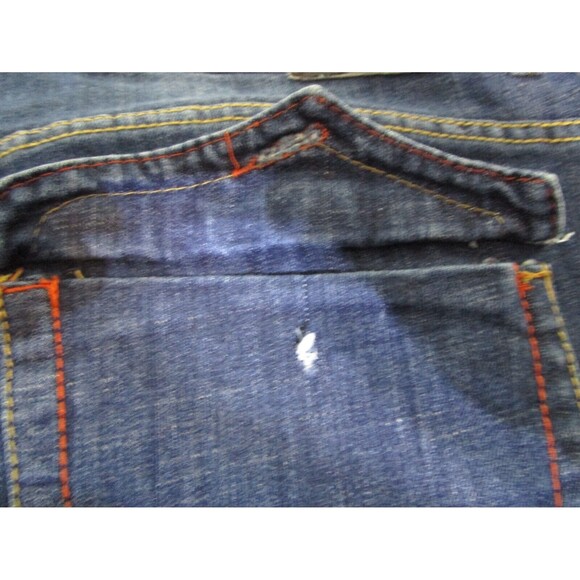 Apple Bottoms Womens Jeans Size 22 Blue Bootcut Distressed Embroidered Pockets - Picture 3 of 15